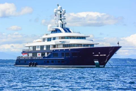 Mega Yacht "Posing" Stock Photos