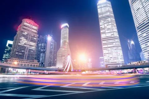 Megacity highway in china Stock Photos