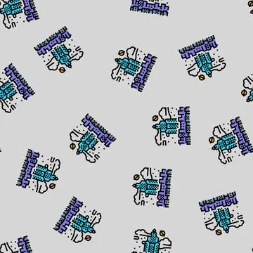 Megacorporation cyberpunk vector seamless pattern 스톡 일러스트