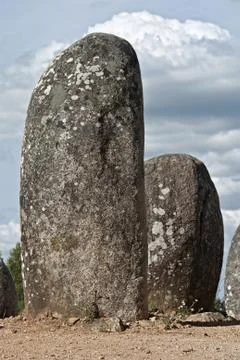 Megalithic monument of Almendres, Evora Stock Photos