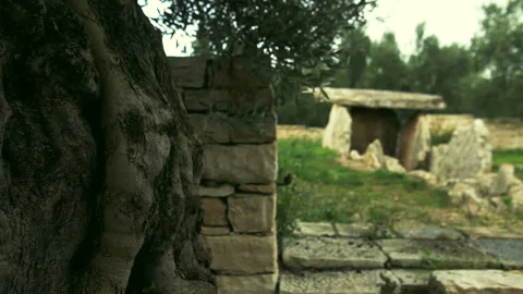 Megalithic monument of Dolmen della Chianca Video stock 131173406