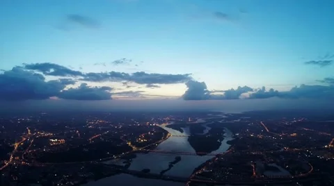 Megalopolis skyline time-lapse Stock Footage 45601068