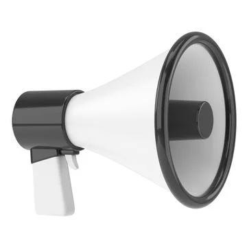 Megaphone. 3D illustration. 3D rendering. Stock Illustration