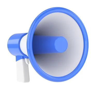 Megaphone. 3D illustration. 3D rendering. Stock Illustration