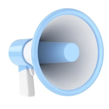 Megaphone. 3D illustration. 3D rendering. Stock Illustration