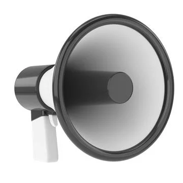 Megaphone. 3D illustration. 3D rendering. Stock Illustration