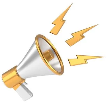 Megaphone. 3D illustration. 3D rendering. Stock Illustration