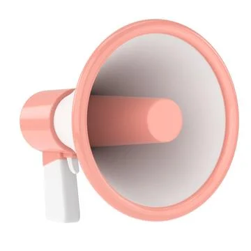 Megaphone. 3D illustration. 3D rendering. Stock Illustration