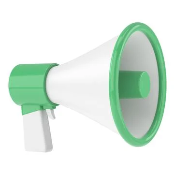 Megaphone. 3D illustration. 3D rendering. Stock Illustration