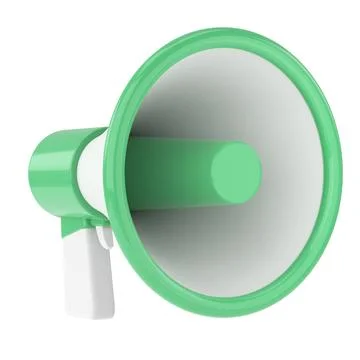 Megaphone. 3D illustration. 3D rendering. Stock Illustration