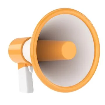 Megaphone. 3D illustration. Stock Illustration