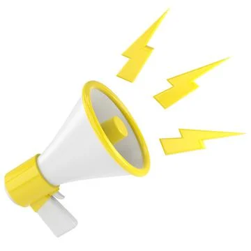 Megaphone. 3D illustration. Stock Illustration