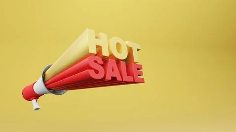 Megaphone 3d rendering with wording hot sale 3d rendering Stock Illustration