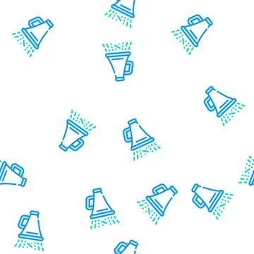 Megaphone accessory for advertising vector seamless pattern Stock Illustration