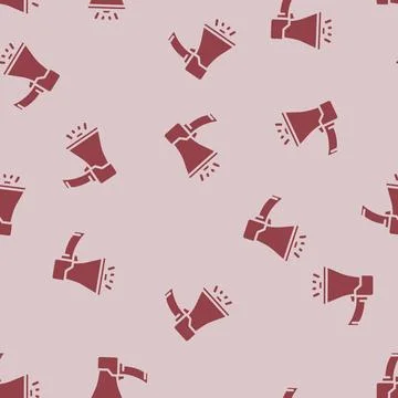 Megaphone alert glyph vector seamless pattern Stock Illustration