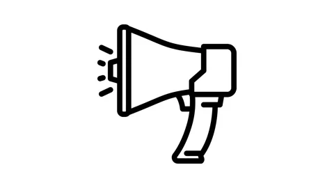 Megaphone alert line icon animation Stock Footage 326762595