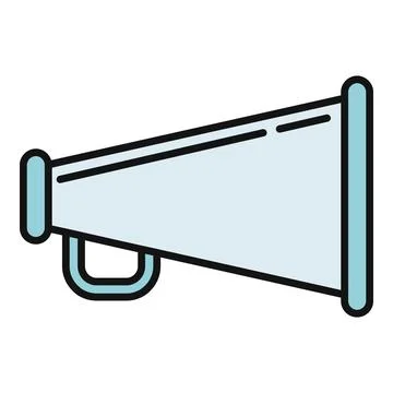 Megaphone amplifying communication and making announcements icon Stock Illustration