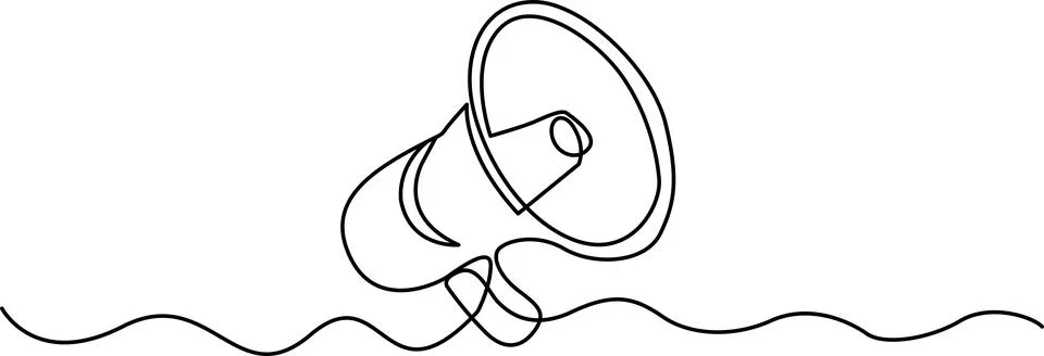 Megaphone amplifying sound Vector Stock Illustration