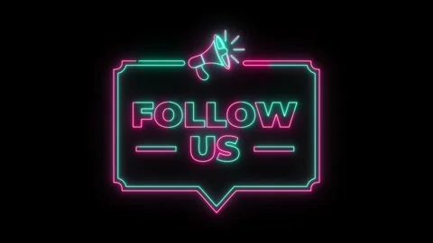 Megaphone and Callout Shape Message Icon Neon Sign Effect Stock Footage 258916690
