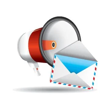 Megaphone And Envelope Stock-Illustration