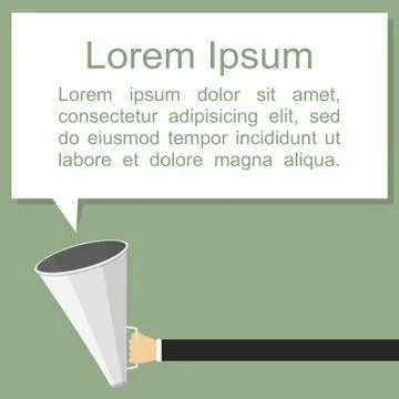 Megaphone and Speech Bubble Illustrazione stock