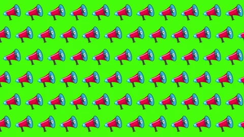 Megaphone animated background patterns.4K video. Stock-Footage 143508705