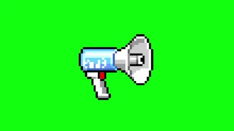 Megaphone animation on green screen	 Video stock 335552829