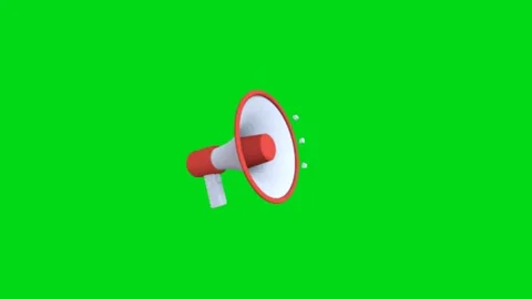 Megaphone animation on green screen	 库存影片 342922409