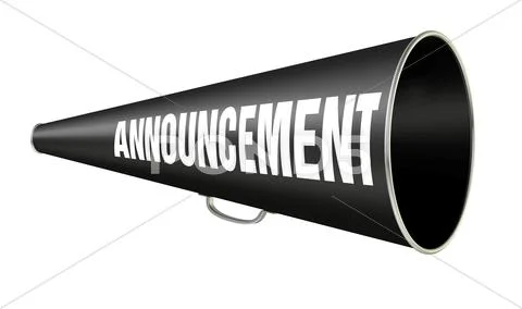 Megaphone announcement Stock Illustration