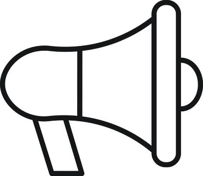 Megaphone Announcement Stock Illustration