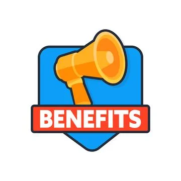 Megaphone Announcing Benefits Inside Blue Shield Illustration