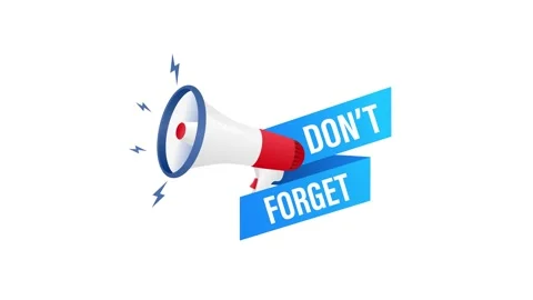 Megaphone Announcing Dont Forget on White and Green Screen Background Stock Footage 319026412