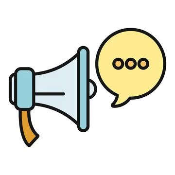 Megaphone announcing new idea with speech bubble concept Stock Illustration