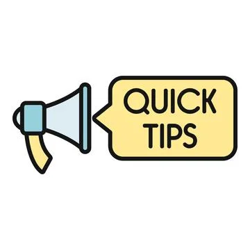 Megaphone announcing quick tips and advice messages Stock Illustration