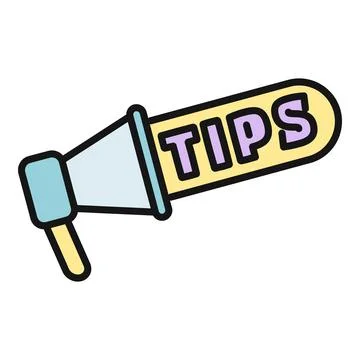Megaphone announcing useful tips providing information and advice Stock Illustration