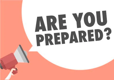 Megaphone Are You Prepared Stock Illustration