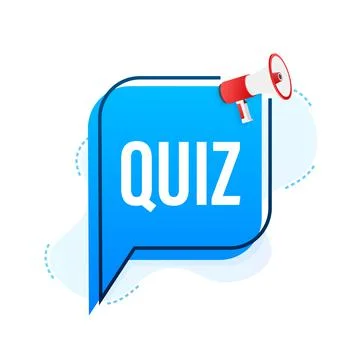 Megaphone banner - text Quiz. Vector stock illustration. Stock Illustration