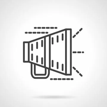 Megaphone black line vector icon Stock Illustration