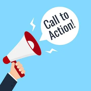 Megaphone Call to Action vector illustration Stock Illustration