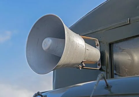 Megaphone on car Stock Photos