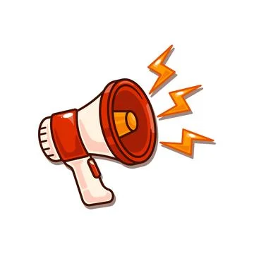 Megaphone - cartoon vector illustration Stock Illustration