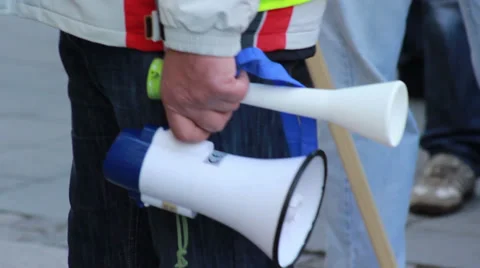 Megaphone Close Up Stock Footage 32724683