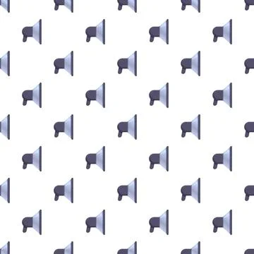 Megaphone communication announcement pattern on white background Illustrazione stock