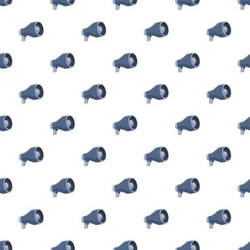 Megaphone communication announcement pattern on white background 스톡 일러스트