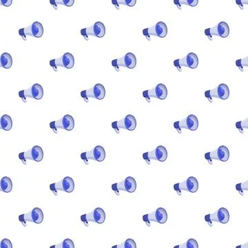 Megaphone communication announcement speaker pattern background Stock Illustration