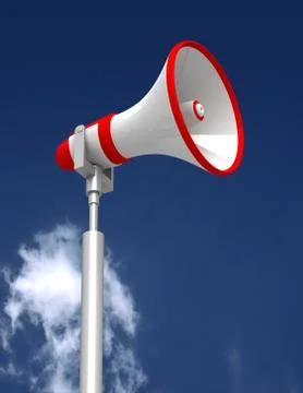 Megaphone concept  3d illustration Stock Illustration