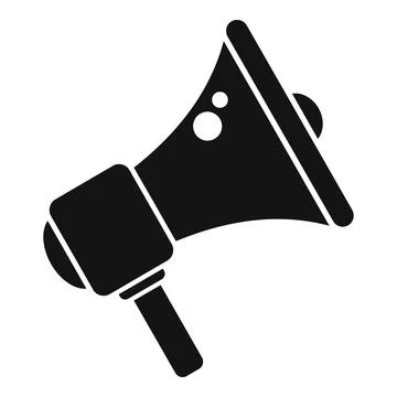 Megaphone database icon simple vector. Customer data Stock Illustration