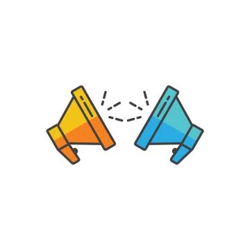 Megaphone demonstration debate symbol vector Stock Illustration