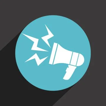 Megaphone design over black background vector illustration Illustrazione stock