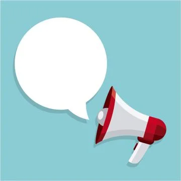 Megaphone design over blue background vector illustration イラスト素材